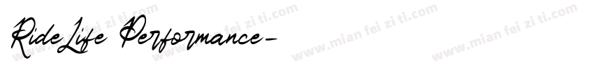 RideLife Performance字体转换